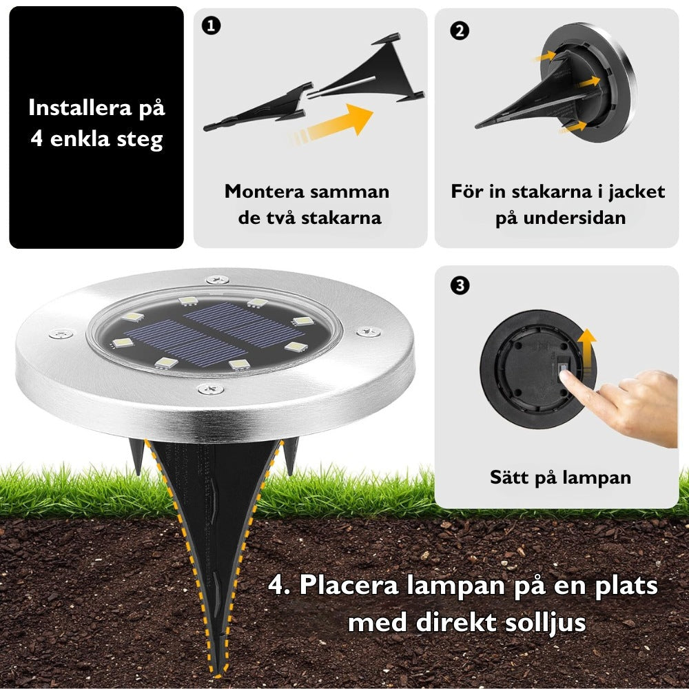 Ljuspuckar | Solcellsdriven Trädgårdsbelysning