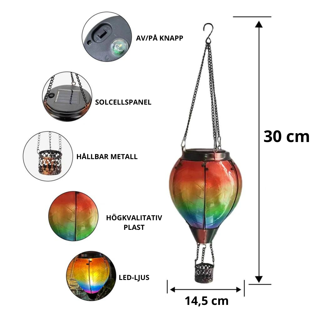 Skylykta | Solcellsdriven Luftballong med Simulerad Lågeffekt